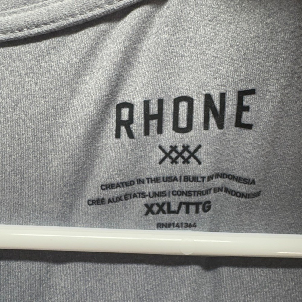 Rhone T-Shirt Shirt Mens 2XL Gray Pullover Long Sleeve Performance Activewear - Picture 5 of 9